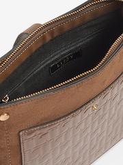 Lipsy Brown Embossed Messenger Bag - Image 5 of 6