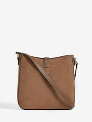 Lipsy Brown Embossed Messenger Bag - Image 6 of 6