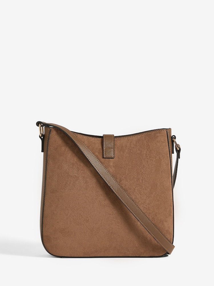 Lipsy Brown Embossed Messenger Bag - Image 6 of 6