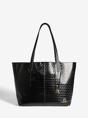 Lipsy Black Embossed Shoppers Bag - Image 1 of 4