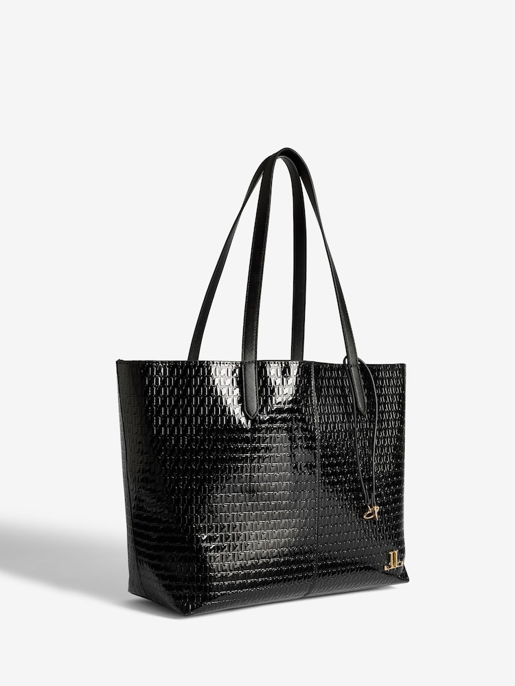 Lipsy Black Embossed Shoppers Bag - Image 2 of 4