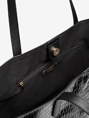 Lipsy Black Embossed Shoppers Bag - Image 4 of 4