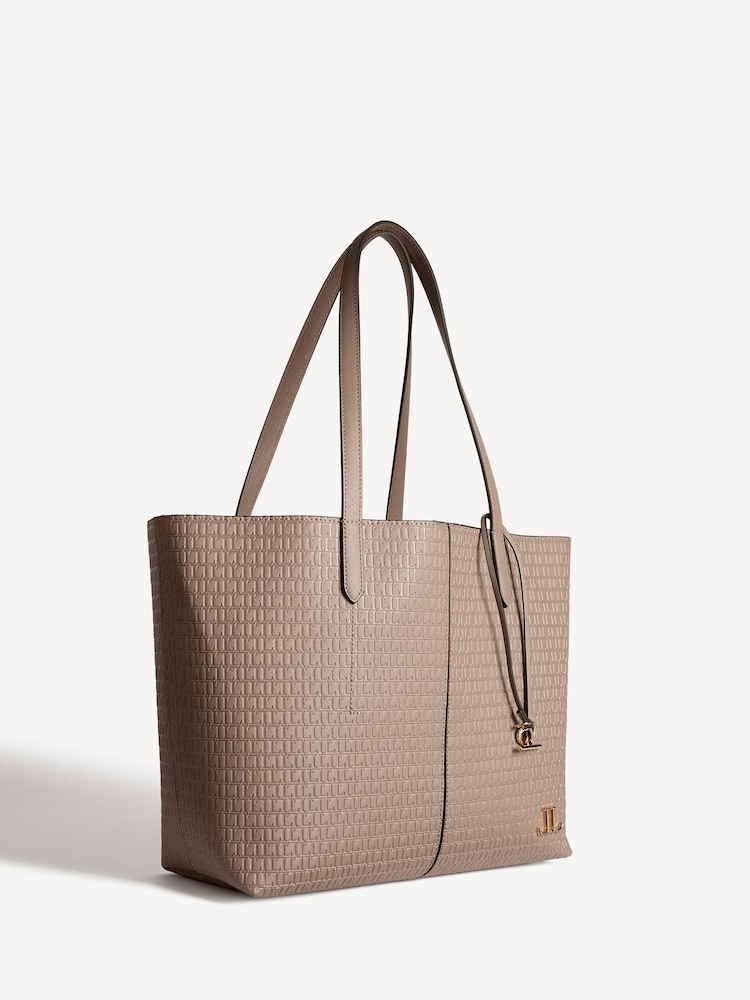Lipsy Brown Embossed Shoppers Bag - Image 2 of 4