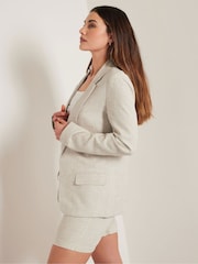 Long Tall Sally Natural Textured Linen Blazer - Image 4 of 5