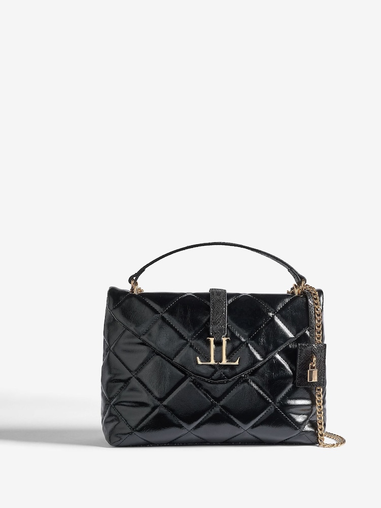 Lipsy Black Quilted Chain Shoulder Bag - Image 1 of 6