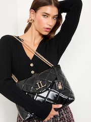 Lipsy Black Quilted Chain Shoulder Bag - Image 2 of 6