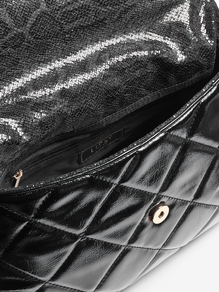Lipsy Black Quilted Chain Shoulder Bag - Image 6 of 6