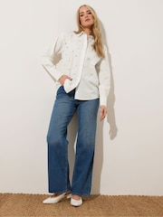 Long Tall Sally White Embroidered Shirt - Image 3 of 6