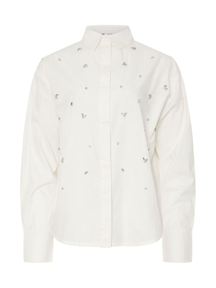 Long Tall Sally White Embroidered Shirt - Image 6 of 6