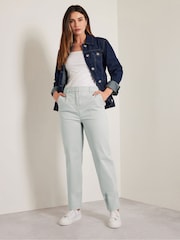 Long Tall Sally Grey Cotton Casual Chino Trousers - Image 1 of 5