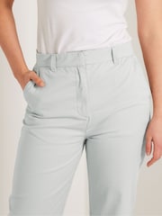Long Tall Sally Grey Cotton Casual Chino Trousers - Image 4 of 5