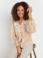 M&Co Pink Long Sleeve Boho Blouse - Image 1 of 6