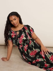 Yours Curve Black Boho Maxi Dress - Image 2 of 4