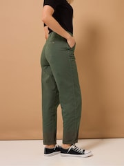 Long Tall Sally Green Cotton Casual Chino Trousers - Image 4 of 5
