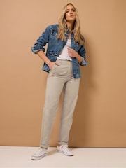 Long Tall Sally Natural Cotton Casual Chino Trousers - Image 2 of 6