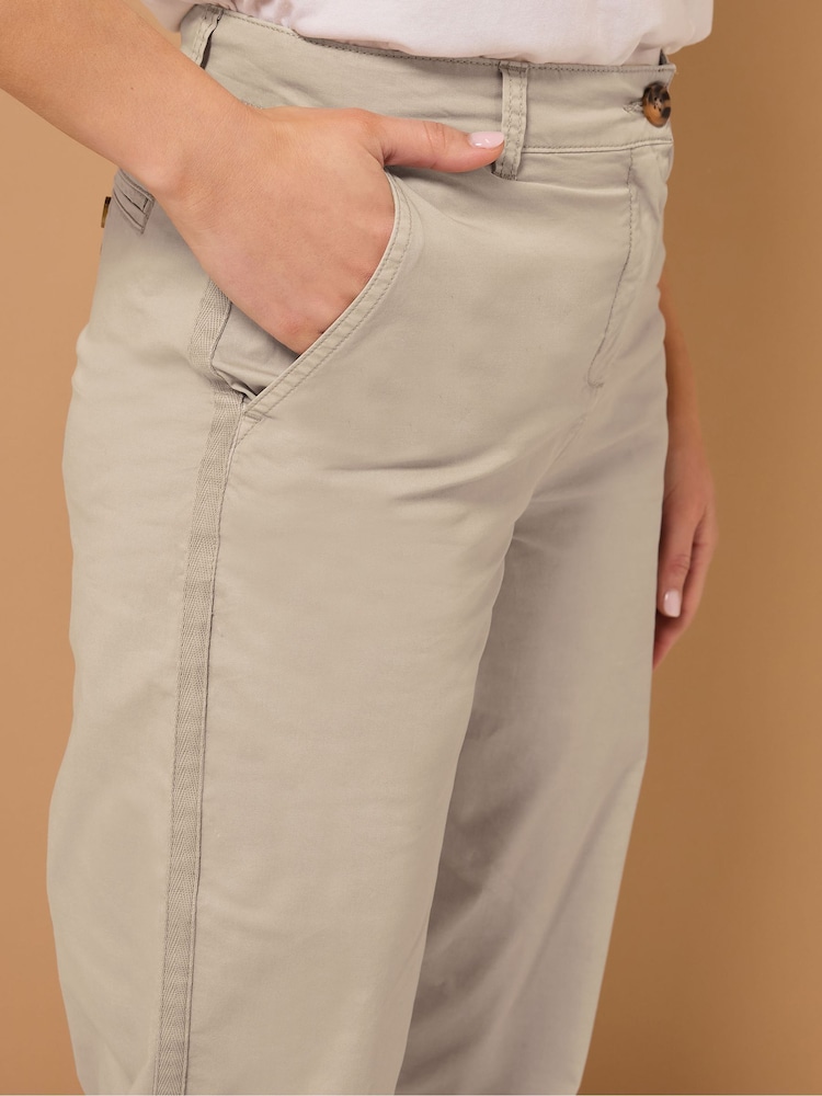 Long Tall Sally Natural Cotton Casual Chino Trousers - Image 5 of 6