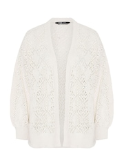 črna - Yours Curve Diamond Stitch Balloon Cardigan - Slika 6 iz 6