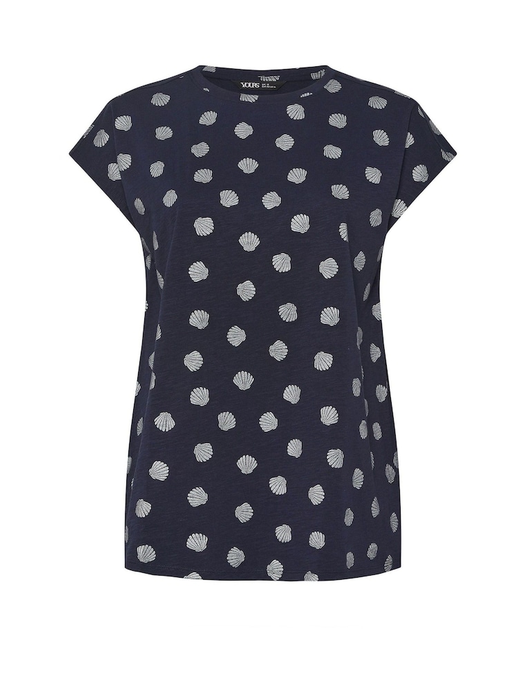 Yours Curve Blue Grown On 100% Cotton T-Shirt - Image 5 of 5