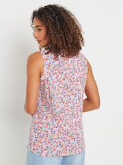 M&Co Pink Sleeveless 100% Cotton Henley Vest - Image 2 of 5