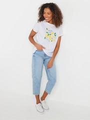 M&Co White Crew Neck 100% Cotton T-Shirt - Image 3 of 5