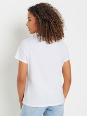 M&Co White Crew Neck 100% Cotton T-Shirt - Image 4 of 5