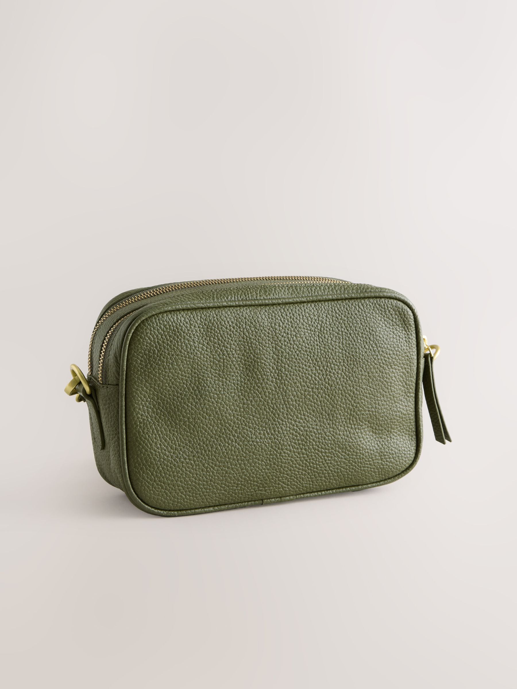 Buy Olive Green Leather Camera Bag from Next USA