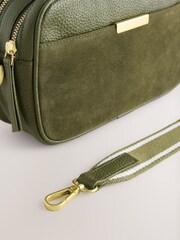 Olive Green Leather Camera Bag - Image 4 of 11