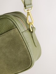 Olive Green Leather Camera Bag - Image 6 of 11