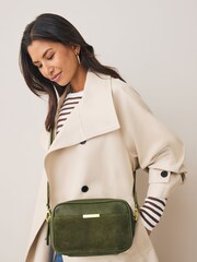 Olive Green Leather Camera Bag - Image 8 of 11
