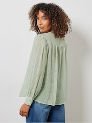 M&Co Green Long Sleeve Boho Blouse - Image 4 of 5