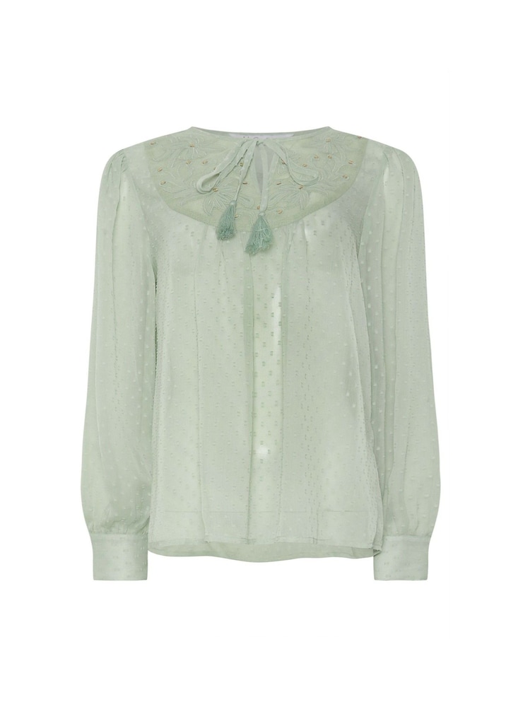 M&Co Green Long Sleeve Boho Blouse - Image 5 of 5
