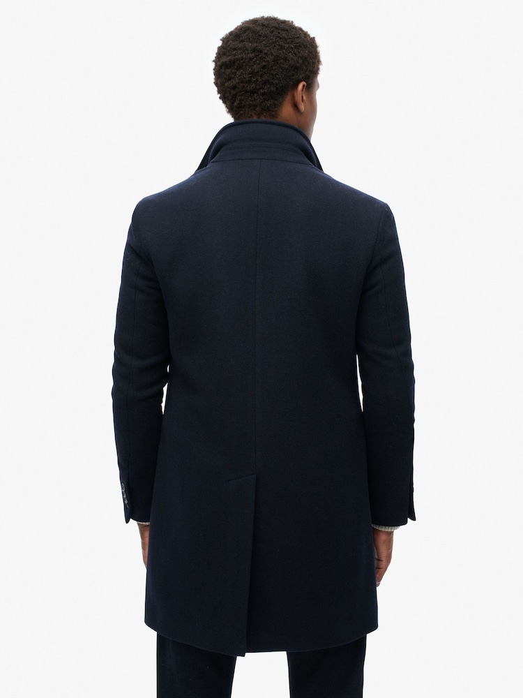 Superdry Blue 100% Cotton Merchant Town Coat - Image 2 of 7 Superdry Blue 100% Cotton Merchant Town Coat - Image 2 of 7