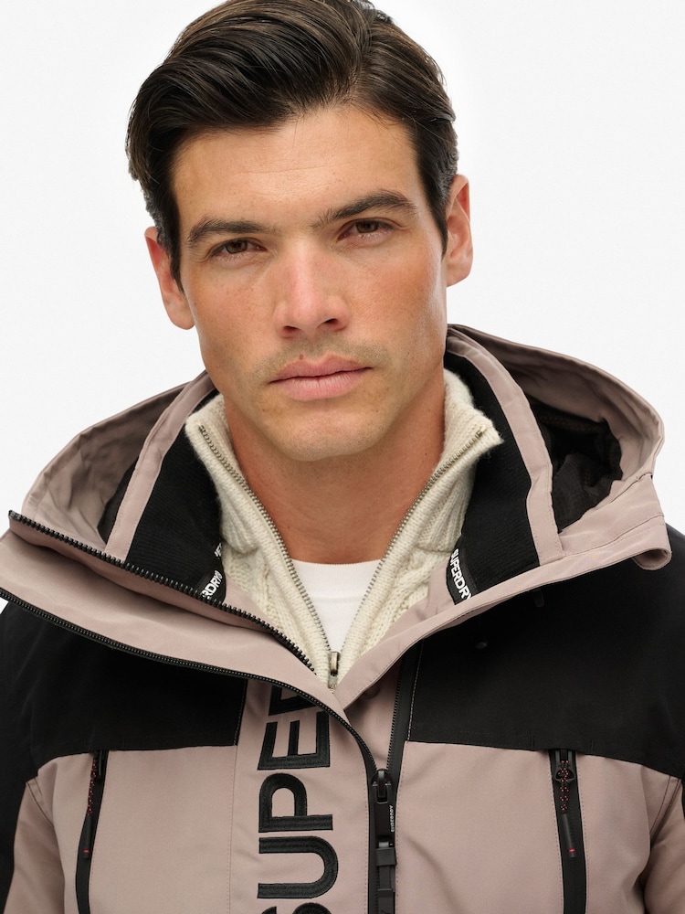 Superdry Natural Colour Block Windbreaker Jacket - Image 2 of 6 Superdry Natural Colour Block Windbreaker Jacket - Image 2 of 6