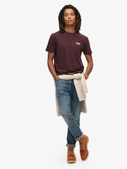 Superdry Red Essential Logo Emb 100% Cotton T-Shirt - Image 2 of 6