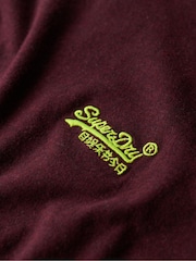 Superdry Red Essential Logo Emb 100% Cotton T-Shirt - Image 5 of 6