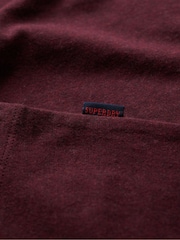 Superdry Red Essential Logo Emb 100% Cotton T-Shirt - Image 6 of 6