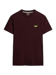 Vermelho - Camiseta bordada com logotipo Superdry Essential - Imagem 9 de 15