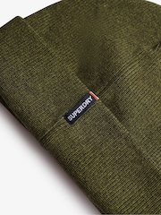 Superdry Green Essential Logo Knitted Beanie Hat - Image 2 of 4