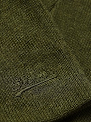 Superdry Green Essential Logo Knitted Beanie Hat - Image 3 of 4