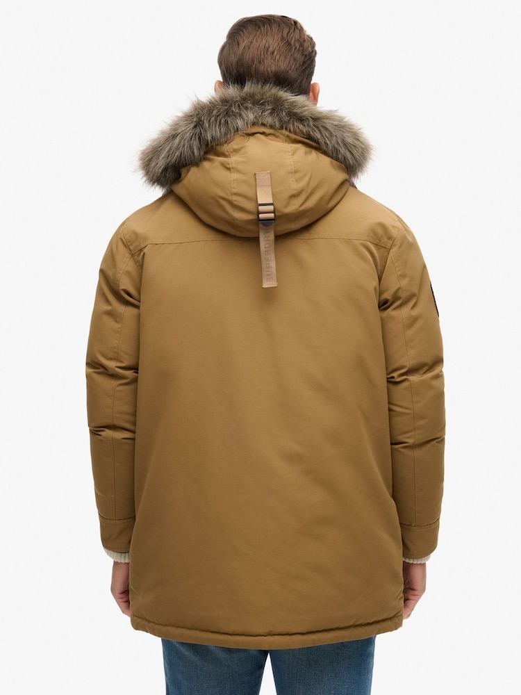 Superdry Brown Everest Faux Parka Jacket - Image 2 of 7