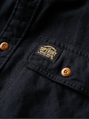 Superdry Black Flannel Workwear Shirt - Image 5 of 6
