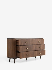 Nina Campbell Dark Mango Wood Leander 6 Drawer Wide Chest - Image 2 of 4