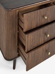 Nina Campbell Dark Mango Wood Leander 6 Drawer Wide Chest - Image 3 of 4
