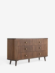 Nina Campbell Dark Mango Wood Leander 6 Drawer Wide Chest - Image 4 of 4