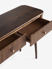 Nina Campbell Dark Mango Wood Leander Console Dressing Table - Image 4 of 4