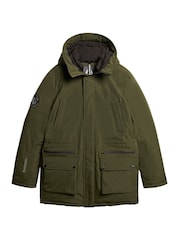 Superdry Green City Padded Parka Coat - Image 9 of 10