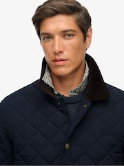 Superdry Blue Quilted Estate Coach Jacket - Image 5 of 7