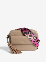 كريم - Love & Roses Cross-Body Bag with Pocket - صورة 1 من 6