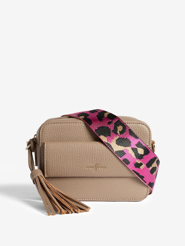 كريم - Love & Roses Cross-Body Bag with Pocket - صورة 1 من 6