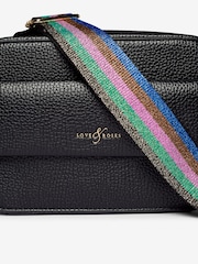 Love & Roses Black Cross-Body Bag with Pocket - Image 3 of 6